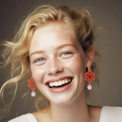 Tomfoolery Lime Green 3D Printed Cosmos Drop Earrings Best