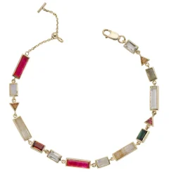 Tomfoolery Limited Edition AZ Pink Gemstone Bracelet Hot