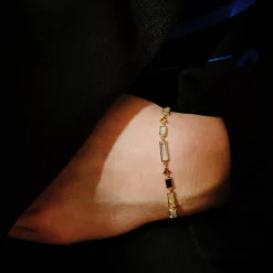 Tomfoolery Limited Edition AZ Pink Gemstone Bracelet Hot