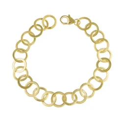 Tomfoolery Linear Circle Chain Link Bracelet Hot
