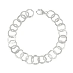 Tomfoolery Linear Circle Chain Link Bracelet Hot