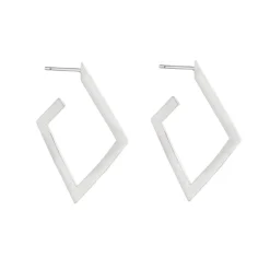 Tomfoolery Linear Diamond Hoops Fashion