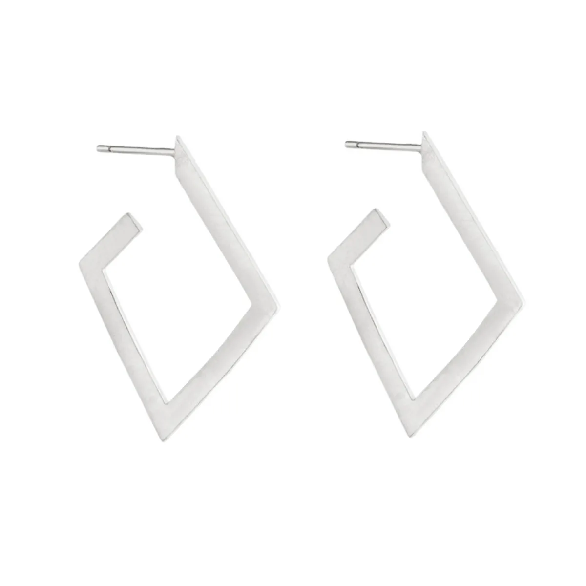 Tomfoolery Linear Diamond Hoops Fashion