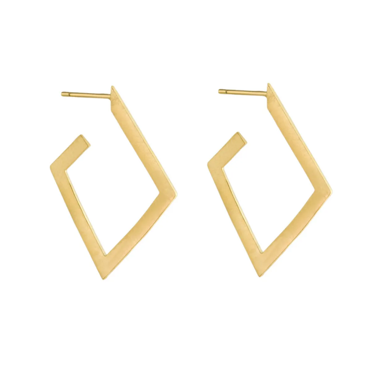 Tomfoolery Linear Diamond Hoops Fashion