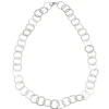 Tomfoolery Linear Large Circle Chain Necklace Fashion