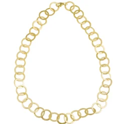 Tomfoolery Linear Large Circle Chain Necklace Fashion