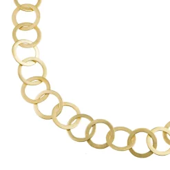 Tomfoolery Linear Large Circle Chain Necklace Fashion