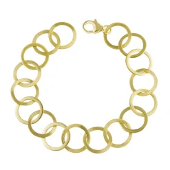 Tomfoolery Linear Large Circle Chain Link Bracelet New