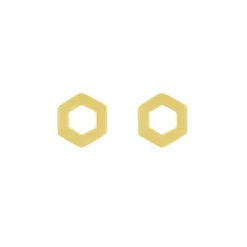 Tomfoolery Linear Mini Hex Frame Studs Sale