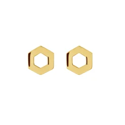 Tomfoolery Linear Mini Hex Frame Studs Sale