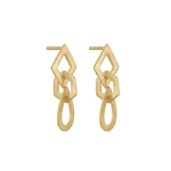 Tomfoolery Linear Multi Shape Link Drop Earrings Online