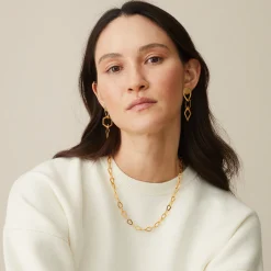 Tomfoolery Linear Pear Chain Necklace Fashion