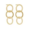 Tomfoolery Linear Triple  Circle Link Drop Earrings Discount