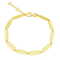 Tomfoolery Linear Wide Bar Link Bracelet New