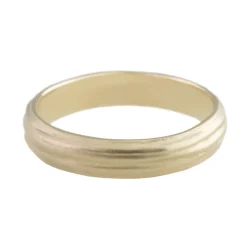 Tomfoolery Lined Yellow Gold Band Best
