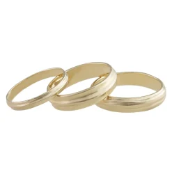 Tomfoolery Lined Yellow Gold Band Best