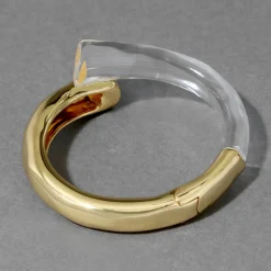 Tomfoolery Liquid Lucite Bypass Hinge Bracelet Fashion