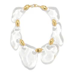 Tomfoolery Liquid Lucite Pebble Statement Necklace Outlet