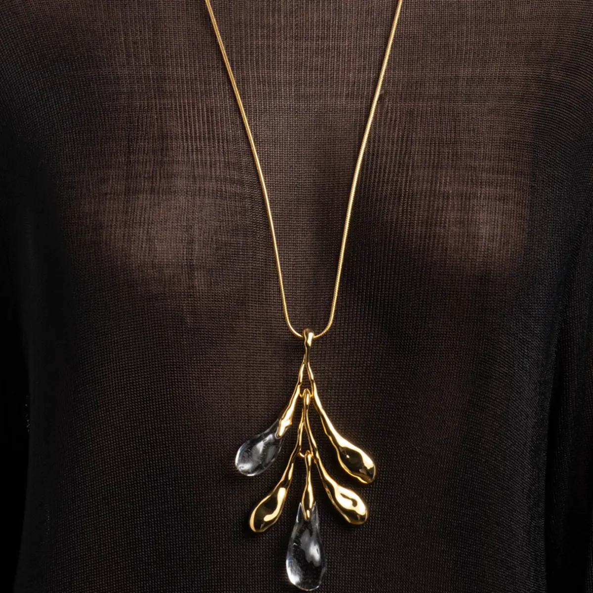 Tomfoolery Liquid Lucite Sapling Pendant Necklace Online