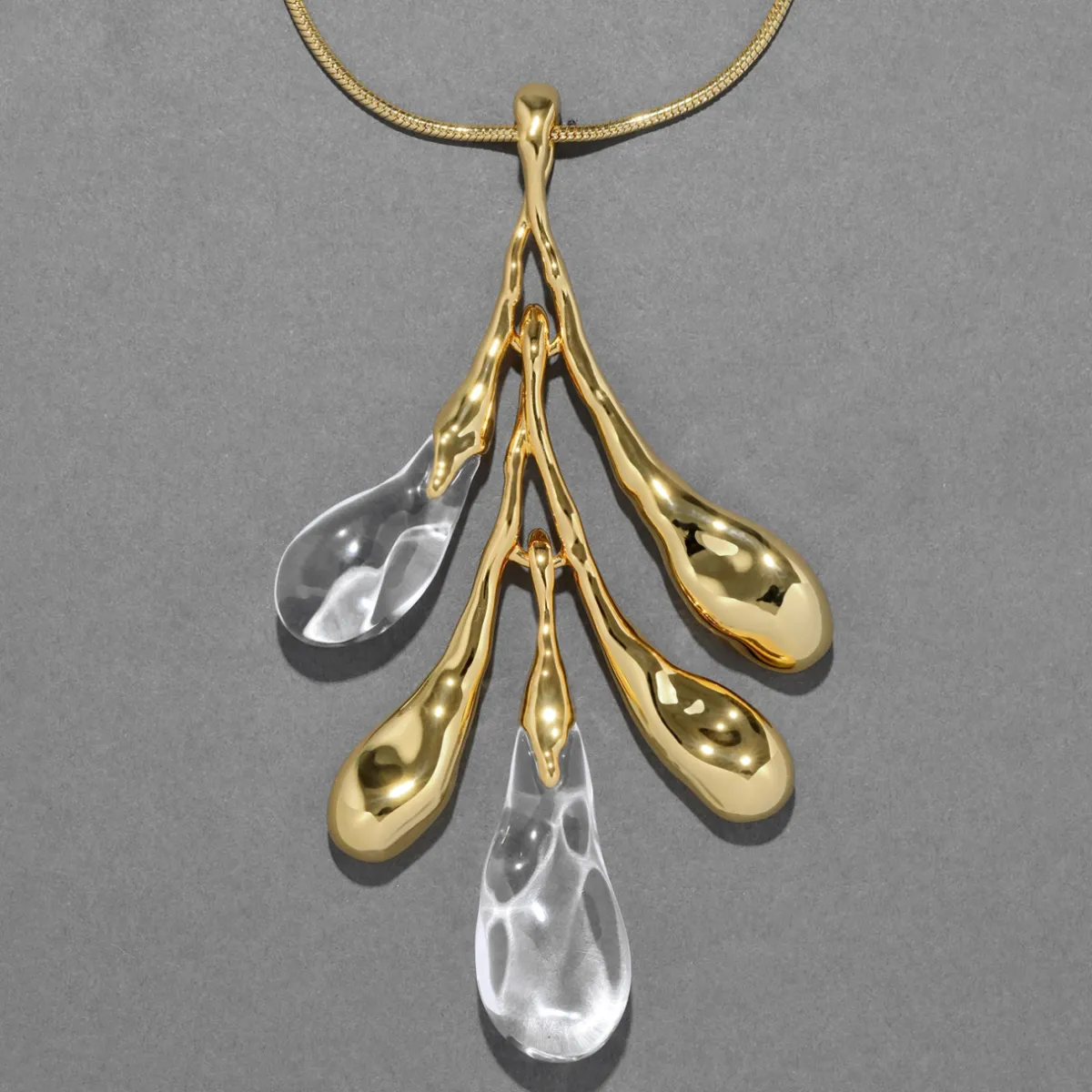 Tomfoolery Liquid Lucite Sapling Pendant Necklace Online
