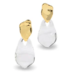 Tomfoolery Liquid Lucite Wafer Drop Earrings Online