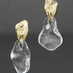 Tomfoolery Liquid Lucite Wafer Drop Earrings Online