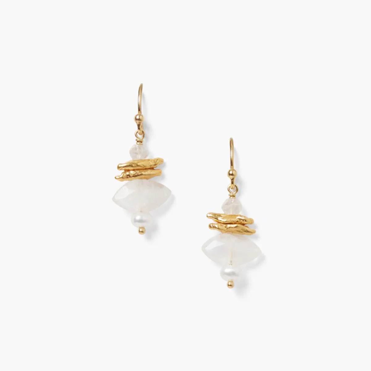 Tomfoolery Lisbeth Moonstone Drop Earrings Discount