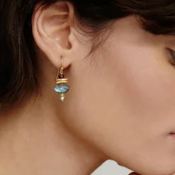 Tomfoolery Lisbeth Moonstone Drop Earrings Discount