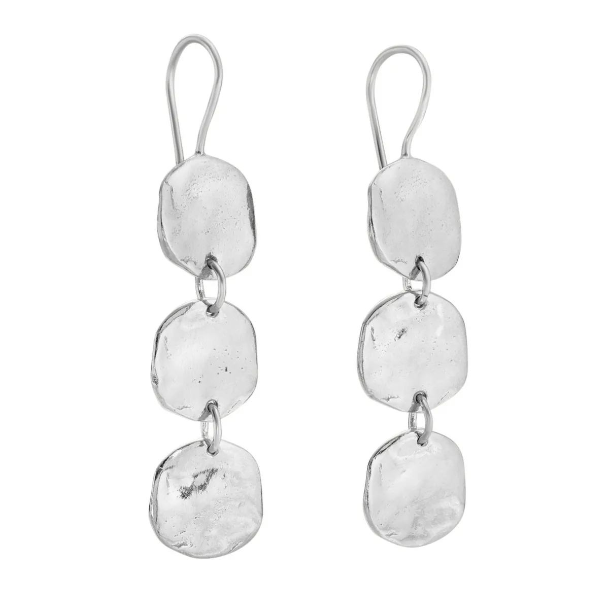 Tomfoolery Lola Triple Disc Silver Earrings Sale