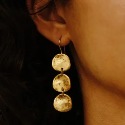 Tomfoolery Lola Triple Disc Silver Earrings Sale