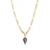 Tomfoolery London Flats Short Lapis Pendulum Pendant Discount