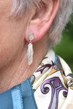Tomfoolery London Plane Drop Earrings in Silver Discount