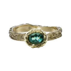 Tomfoolery London Plane Green Tourmaline Ring Hot