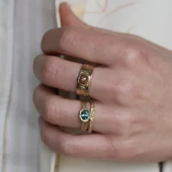 Tomfoolery London Plane Green Tourmaline Ring Hot