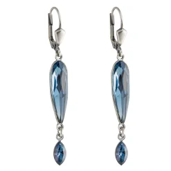 Tomfoolery Long Oval Crystal Double Drop Earrings Online