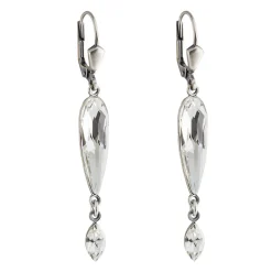 Tomfoolery Long Oval Crystal Double Drop Earrings Online