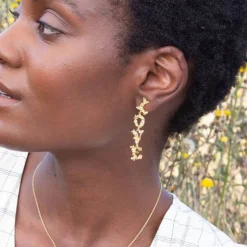 Tomfoolery LOVE & HOPE Asymmetric Drop Earrings Best