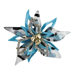 Tomfoolery Lucite & Crystal Flower Ring Discount