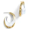 Tomfoolery Lucite Molten Double Hoop Earrings Silver Outlet
