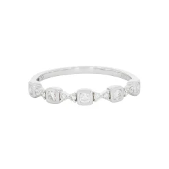 Tomfoolery Lumière Square Diamond Half Eternity Ring Outlet