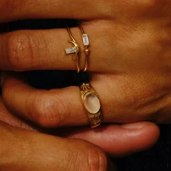 Tomfoolery LUNA Baguette Gem Gold Ring Sale