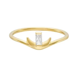 Tomfoolery LUNA Baguette Gem Gold Ring Sale