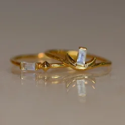 Tomfoolery LUNA Baguette Gem Gold Ring Sale