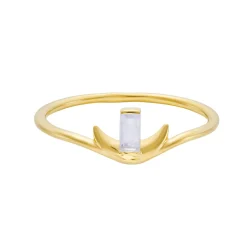 Tomfoolery LUNA Baguette Gem Gold Ring Sale