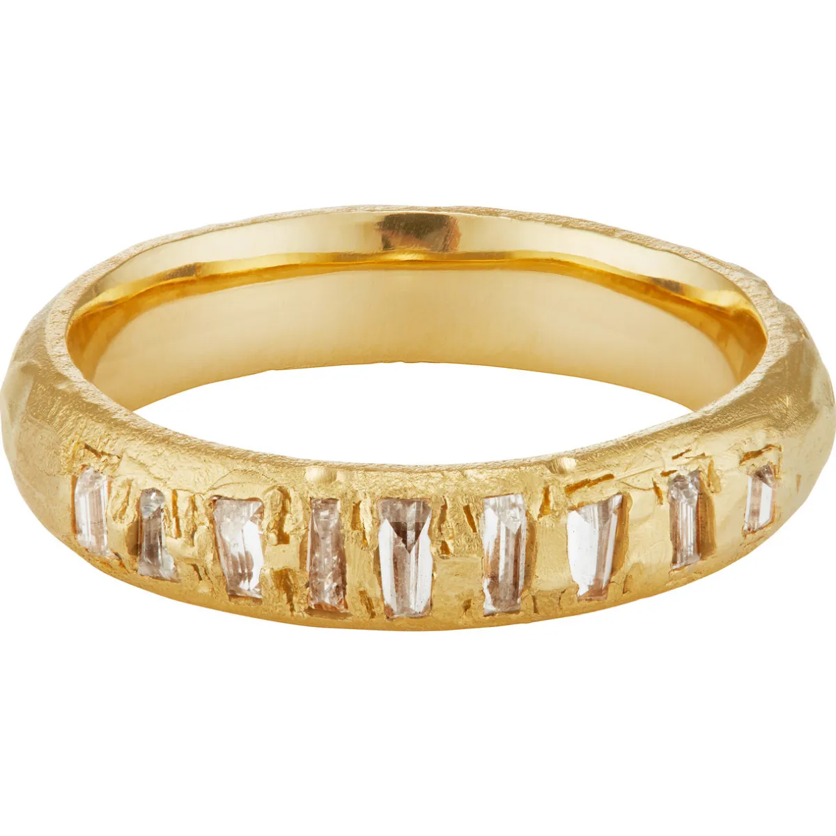 Tomfoolery LX Icy White Baguette Diamond Scatter Band Best