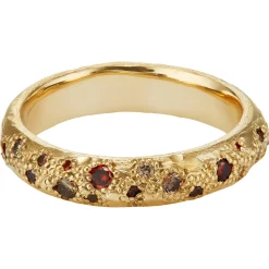 Tomfoolery LXXVIII 4mm Cognac & Champagne Diamond Scatter Ring Fashion