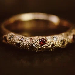 Tomfoolery LXXVIII 4mm Cognac & Champagne Diamond Scatter Ring Fashion