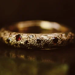 Tomfoolery LXXVIII 4mm Cognac & Champagne Diamond Scatter Ring Fashion