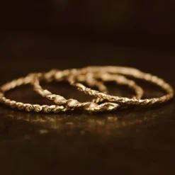 Tomfoolery LXXXII Twisted 1mm Gold Wedding Band New