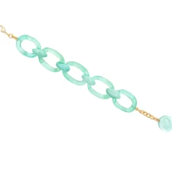 Tomfoolery Lydie Chain Resin Bracelet in Menthol(Out of Stock) New
